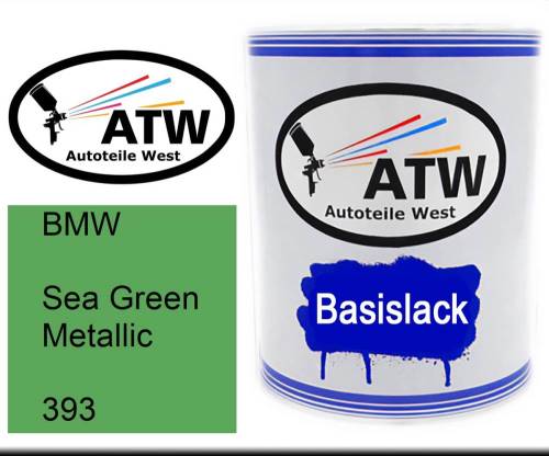 BMW, Sea Green Metallic, 393: 1L Lackdose, von ATW Autoteile West.